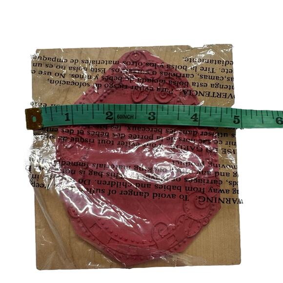 New JRL DESIGNS Large Rosebud Frame Rubber Stamp Wood Mount #6013 - Picture 4 of 5